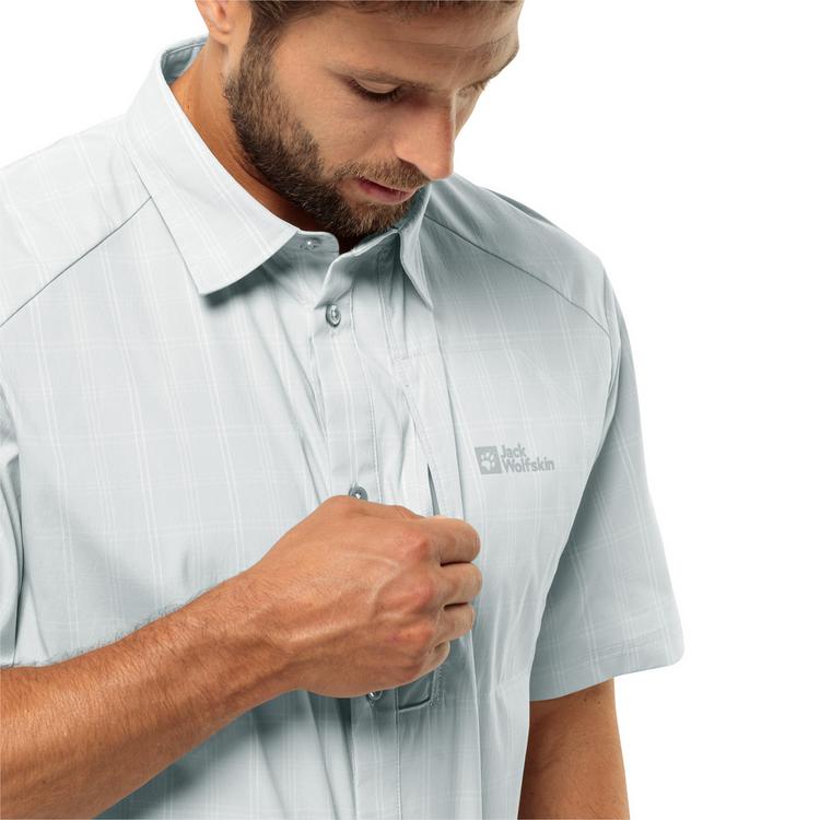 Jack Wolfskin Jack Wolfskin NORBO S/S SHIRT M Kurzarmhemd Herren - cool grey check - 2 | SportScheck