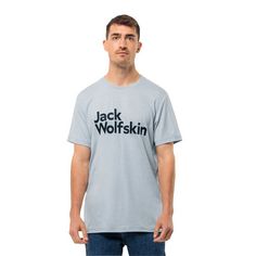 Rückansicht von Jack Wolfskin BRAND T M T-Shirt Herren soft blue