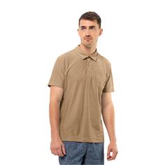 Rückansicht von Jack Wolfskin TERRAL POLO M Poloshirt Herren sand storm