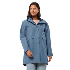 Rückansicht von Jack Wolfskin CAPE WEST COAT W Funktionsmantel Damen elemental blue