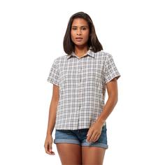 Rückansicht von Jack Wolfskin FEBLA SHIRT W Langarmhemd Damen night blue checks