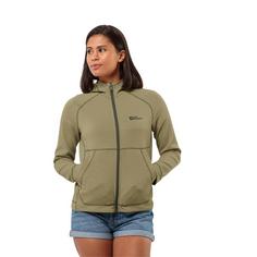 Rückansicht von Jack Wolfskin FERNWEH HOODED JKT W Fleecejacke Damen bay leaf