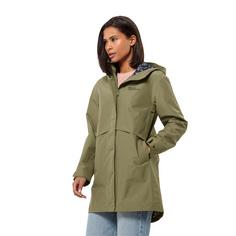 Rückansicht von Jack Wolfskin CAPE WEST COAT W Funktionsmantel Damen bay leaf