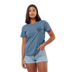 Rückansicht von Jack Wolfskin DISCOVER HEART T W Funktionsshirt Damen elemental blue