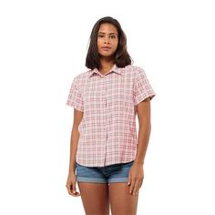 Rückansicht von Jack Wolfskin FEBLA SHIRT W Langarmhemd Damen soft pink check