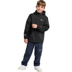 Rückansicht von Jack Wolfskin RAINY DAYS 2L JKT K Funktionsjacke Kinder granite black