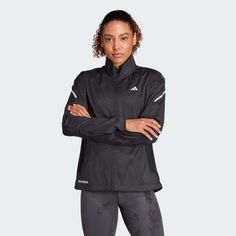 Rückansicht von adidas Ultimateadidas Allover Print Jacke Laufjacke Damen Black