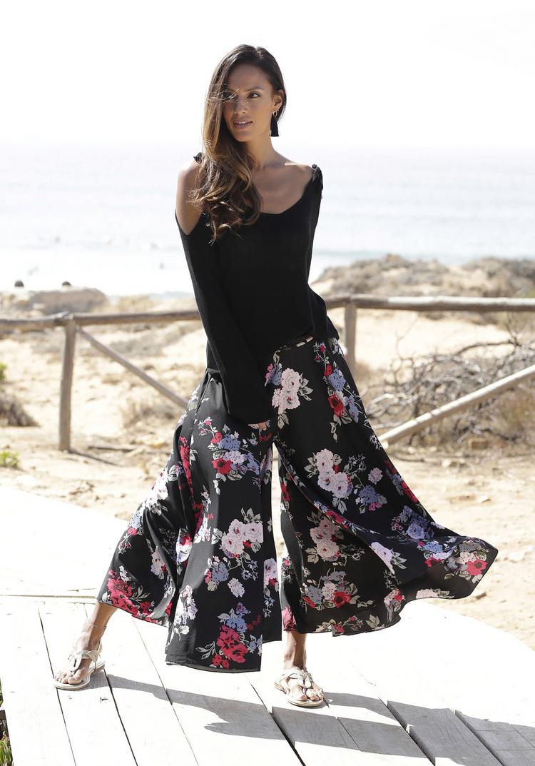 Lascana Lascana Hosenrock Hosenrock Damen - schwarz-bedruckt - 1 | SportScheck