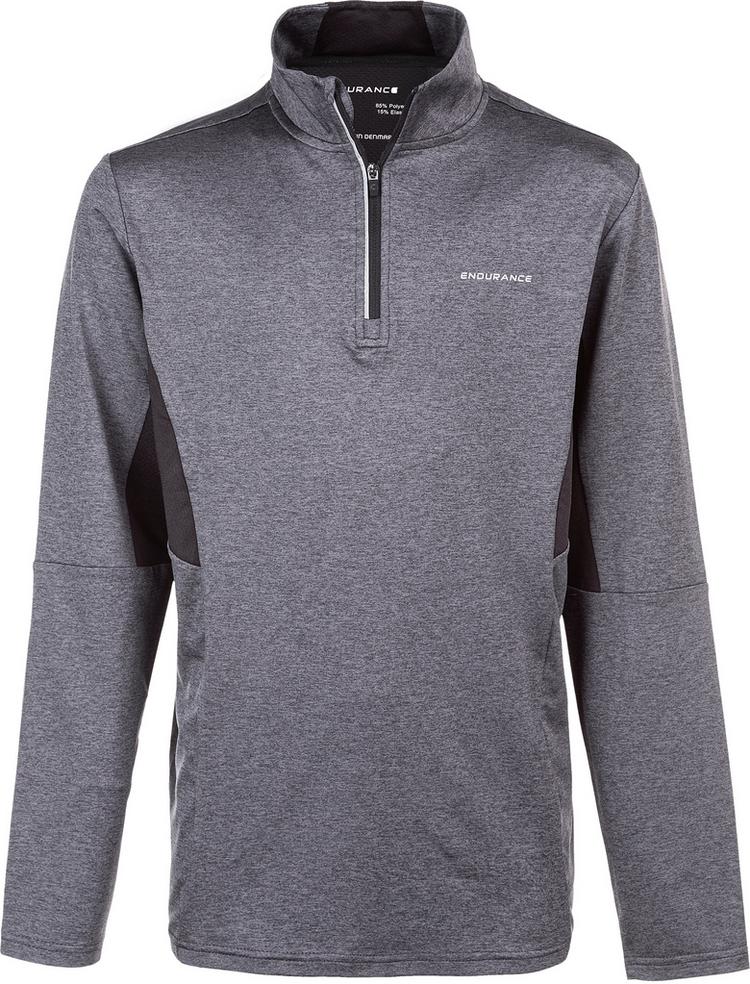 Endurance Endurance Lanbark Laufhoodie Kinder - 1111 Black Melange - 0 | SportScheck