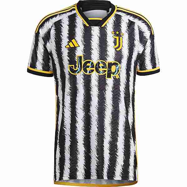 adidas Juventus Turin Authentic 23/24 Heim Fußballtrikot Herren schwarz / weiß