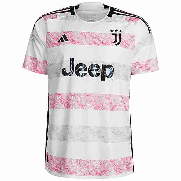 adidas Juventus Turin Authentic 23/24 Auswärts Fußballtrikot Herren weiß / rosa
