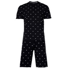 Lacoste Pyjama Pyjama Herren Schwarz/Weiß