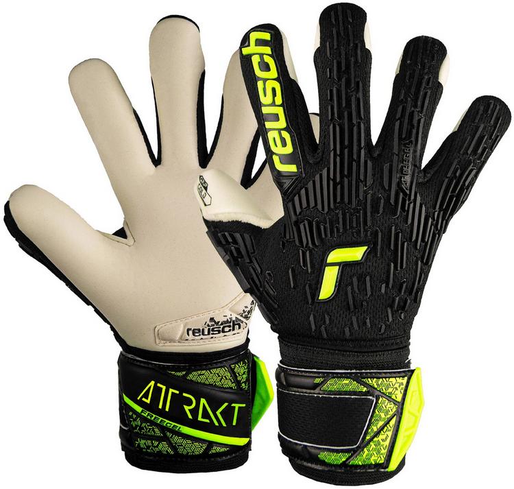 Reusch Reusch Attrakt Freegel Gold Junior Torwarthandschuhe - 7752 black/safety yellow - 0 | SportScheck