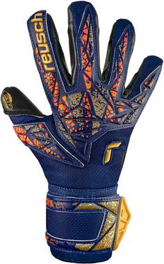 Rückansicht von Reusch Attrakt Gold X Torwarthandschuhe 4411 premium blue/gold/black