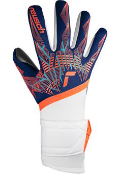 Rückansicht von Reusch Pure Contact Gold Junior Torwarthandschuhe 4848 premi blu/electr oran/blc