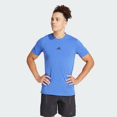 Rückansicht von adidas Designed for Training Workout T-Shirt T-Shirt Herren Semi Lucid Blue