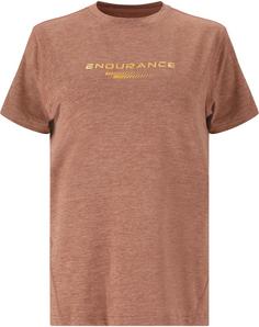 Endurance WANGE MELANGE Printshirt Damen 5167 Clove