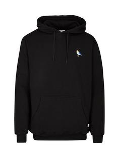 Cleptomanicx Hooded Embro Gull 2 Kapuzenshirt Herren Black