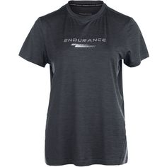 Endurance WANGE MELANGE Printshirt Damen 1001A Black