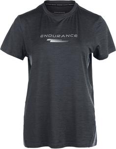 Endurance WANGE MELANGE Printshirt Damen 1001A Black