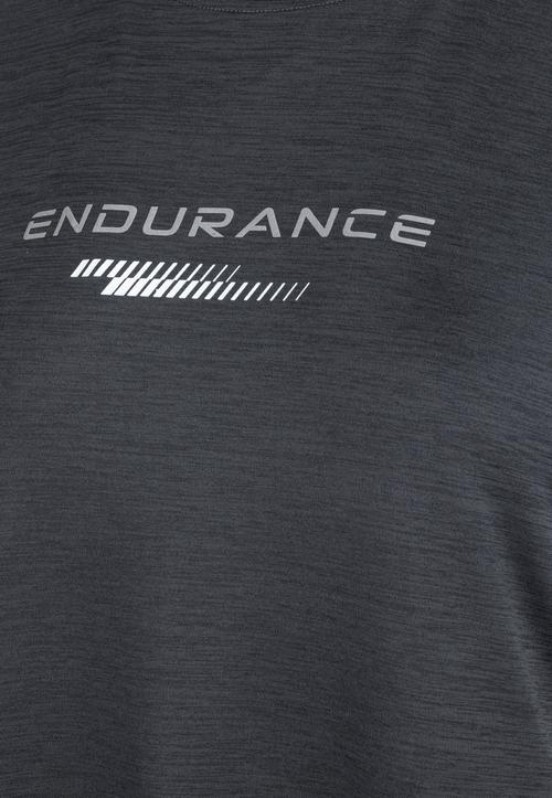 Rückansicht von Endurance WANGE MELANGE Printshirt Damen 1001A Black