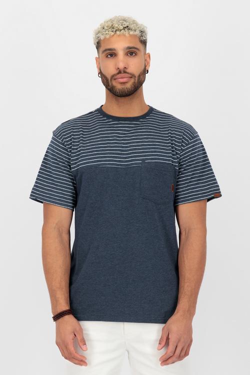 Rückansicht von ALIFE AND KICKIN LeopoldAK T-Shirt Herren marine melange