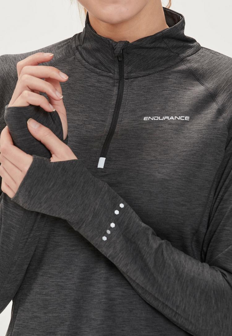 Endurance Endurance CANNA V2 PERFORMANCE Langarmshirt Damen - 1111 Black Melange - 2 | SportScheck