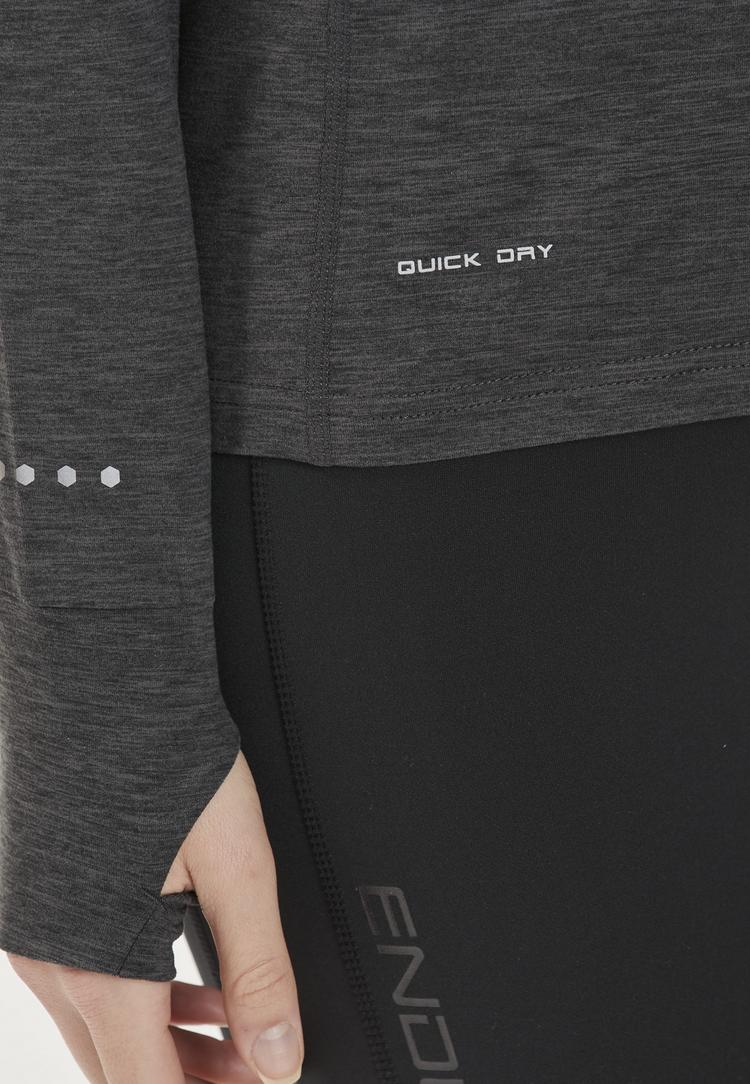 Endurance Endurance CANNA V2 PERFORMANCE Langarmshirt Damen - 1111 Black Melange - 3 | SportScheck