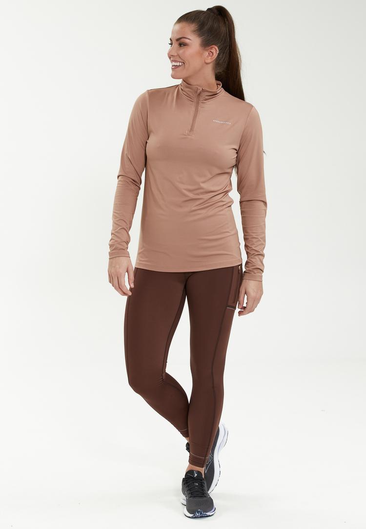 Endurance Endurance Jaelyn Langarmshirt Damen - 5133 Beaver Fur - 0 | SportScheck