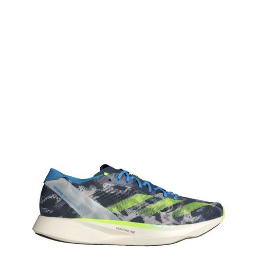 Rückansicht von adidas Adizero Takumi Sen 10 Laufschuh Laufschuhe Herren Crystal White / Lucid Lemon / Blue Burst