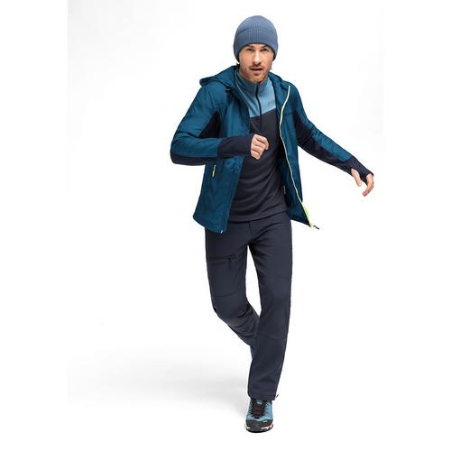 Rückansicht von Maier Sports Caurusool Softshelljacke Herren Grau