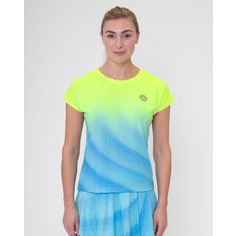BIDI BADU Beach Spirit Capsleeve Tennisshirt Damen Aqua/Mehrfarbig
