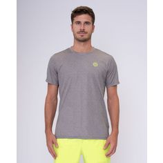 BIDI BADU Beach Spirit Crew Two Colored Tee Tennisshirt Herren Grey