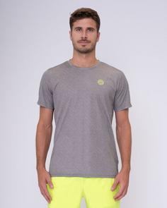 BIDI BADU Beach Spirit Crew Two Colored Tee Tennisshirt Herren Grey