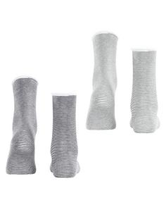Rückansicht von ESPRIT Allover Stripe  2-Pack Freizeitsocken Damen sortiment (0010)