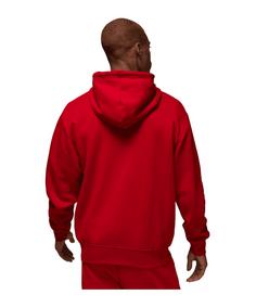 Rückansicht von Nike Essentials Fleece Kapuzenjacke Sweatjacke Herren rotweiss