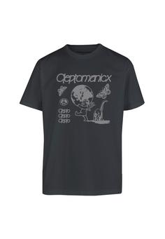 Cleptomanicx Mystery Printshirt Herren Blue Graphite