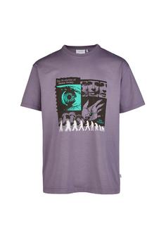 Cleptomanicx Evolution Printshirt Herren Lava Smoke