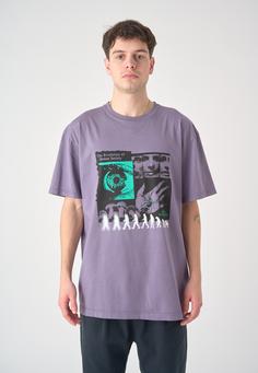 Rückansicht von Cleptomanicx Evolution Printshirt Herren Lava Smoke