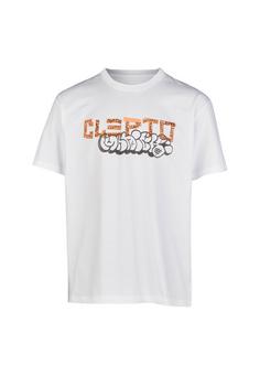 Cleptomanicx Tape Printshirt Herren White