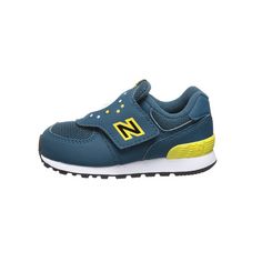 Rückansicht von NEW BALANCE 574 Sneaker Kinder blau / gelb