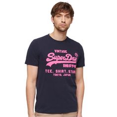 Rückansicht von Superdry T-Shirt T-Shirt Herren Dunkelblau