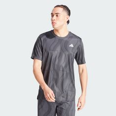 Rückansicht von adidas Club Tennis Graphic T-Shirt T-Shirt Herren Carbon / Black
