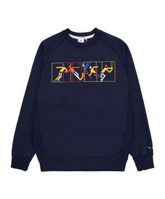 PUMA MMQ HEROES Graphic Crew Sweatshirt Sweatshirt Herren blau