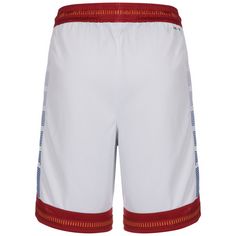 Rückansicht von Nike NBA Denver Nuggets City Edition Swingman Basketball-Shorts Herren weiß / rot