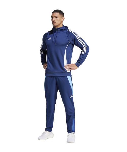 Rückansicht von adidas Tiro 24 Training Hoody Funktionssweatshirt Herren blauweiss
