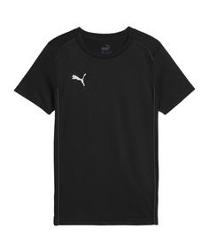 PUMA teamFINAL Casuals T-Shirt Kids Fußballshorts Kinder schwarzsilber