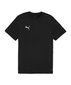 PUMA teamFINAL Casuals T-Shirt Fußballshorts Herren schwarzsilber
