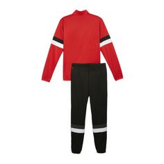 Rückansicht von PUMA teamRISE Trainingsanzug Trainingsanzug Herren rotschwarz