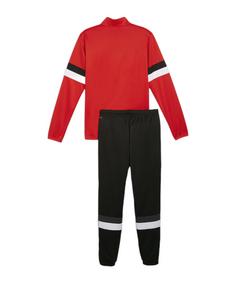 Rückansicht von PUMA teamRISE Trainingsanzug Trainingsanzug Herren rotschwarz